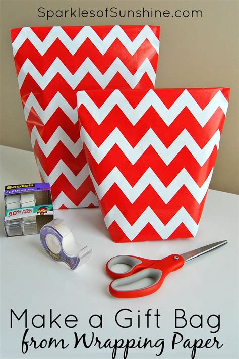 wrapping paper gift bag template